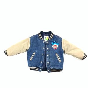 Sesame Street Denim Khaki Jacket Cookie Monster